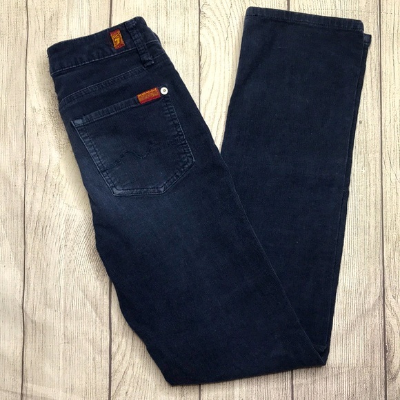 7 for all man kind •navy fine corduroy• 14 - Picture 1 of 7